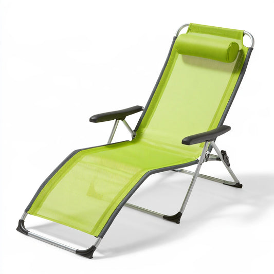 Fauteuil de détente aux lignes épurées pliant, coloris gris